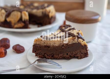 cheesecake maison au marron sucré de châtaignier Banque D'Images