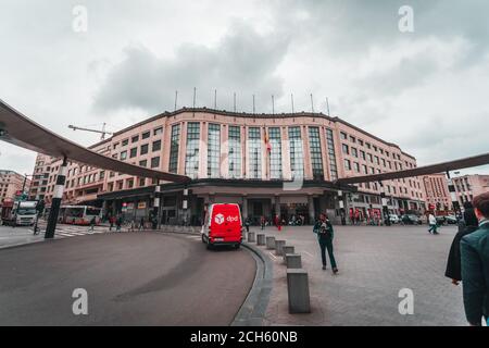 Bâtiment de la gare à Bruxelles, Belgique Banque D'Images