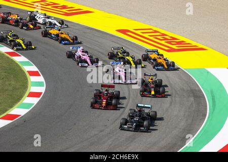 Début de la course: HAMILTON Lewis (gbr), Mercedes AMG F1 GP W11 Hybrid EQ Power+, LECLERC Charles (mco), Scuderia Ferrari SF1000, ALBON Alexander (tha Banque D'Images