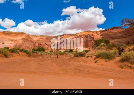 Désert de sable rouge à Monument Valley, Arizona, États-Unis Banque D'Images