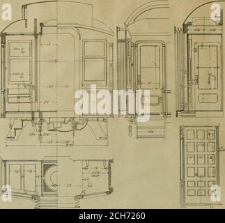 . Maître mécanicien de chemin de fer [microforme] . les coûts suaux de l'investissement sont assez matérialyréduits par l'adoption de ce plan fait maison. Itwill sera noté que les extrémités du vestibule sont madestraight au lieu de courbé, partant ainsi dans le respect de la pratique habituelle. Un autre point, bon vu du point de vue des passagers en particulier, est-ce que les fenêtres à la fin sont soulevées à theirtops quelque 4? po. au-dessus des glaces latérales de la carrosserie. Thissoulage l'apparence lourde habituelle du tableau de noms et en même temps permet à la passengera beaucoup plus belle vue du vestibule. Le topsash, nous pouvons dire Banque D'Images