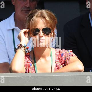 La petite amie d'Andy Murray, Kim Sears, regarde avec sa mère, Judy. Tournoi de tennis de Wimbledon, Londres, Grande-Bretagne - 1er juillet 2009 CRÉDIT PHOTO : © MARK Banque D'Images