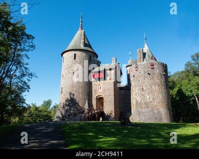 Castell Coch, ou le « Château rouge » Tongwynlais, Cardiff. Pays de Galles du Sud, Royaume-Uni Banque D'Images