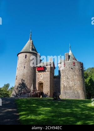 Castell Coch, ou le « Château rouge » Tongwynlais, Cardiff. Pays de Galles du Sud, Royaume-Uni Banque D'Images