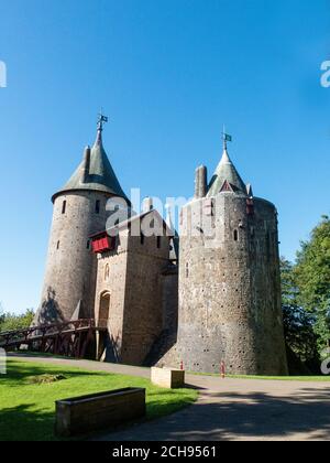 Castell Coch, ou le « Château rouge » Tongwynlais, Cardiff. Pays de Galles du Sud, Royaume-Uni Banque D'Images