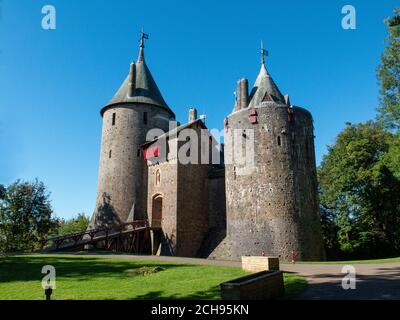 Castell Coch, ou le « Château rouge » Tongwynlais, Cardiff. Pays de Galles du Sud, Royaume-Uni Banque D'Images