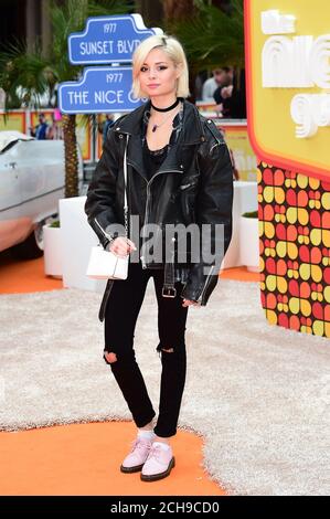 Nina Nesbitt assistant à la première de Nice Guys UK au cinéma Odeon, Leicester Square, Londres. APPUYEZ SUR ASSOCIATION photo. Date de la photo: Lundi 19 mai 2016. Le crédit photo devrait se lire comme suit : Ian West/PA Wire Banque D'Images