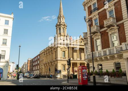 Londres- septembre 2020: Marylebone High Street / Marylebone Village. Un quartier attrayant de boutiques haut de gamme et indépendantes dans un quartier chic. Banque D'Images