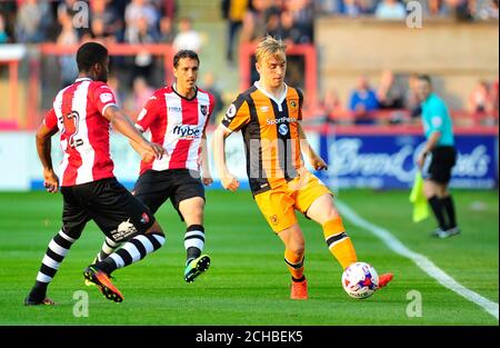 Jarrod Bowen (à droite) de Hull City en action Banque D'Images