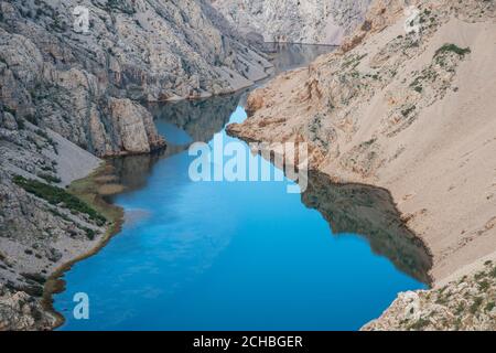 Gorge de la rivière Zrmanja, Croatie. Banque D'Images