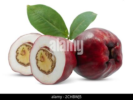 Fruit de pomme malais isolé sur fond blanc Banque D'Images