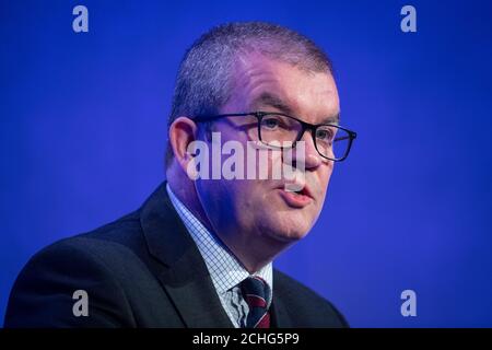 Martin Hewitt, président du Conseil national des chefs de police, s'exprime au sommet conjoint du Conseil national des chefs de police et de l'Association des commissaires de police et de crime, au Centre de conférence Queen Elizabeth II, à Londres. Photo PA. Date de la photo: Mercredi 26 février 2020. Le crédit photo devrait se lire comme suit : Dominic Lipinski/PA Wire Banque D'Images