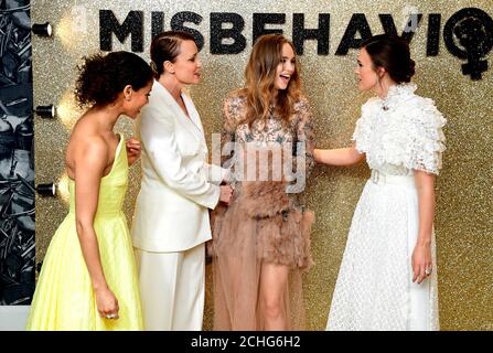 Gugu Mbatha-Raw, Keeley Hawes, Keira Knightley et Suki Waterhouse participant à la première mondiale de MisBehavior qui s'est tenue à l'hôtel Ham Yard de Soho, Londres. Banque D'Images