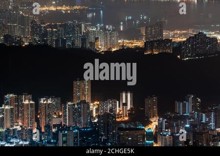 Vue sur la ville de Hong Kong Banque D'Images
