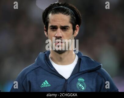 Real Madrid's isco lors de la manche de la Ligue des champions de l'UEFA de 16 première jambe de match à Santiago Bernabeu, Madrid. Banque D'Images