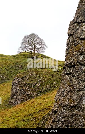Col Winnats dans le Derbyshire près de Castleton Banque D'Images