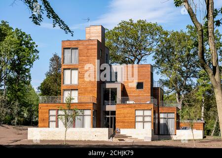 Nouvelle Eco House dans le domaine de Newton Harcourt Manor, Newton Harcourt, Leicestershire, Angleterre Banque D'Images