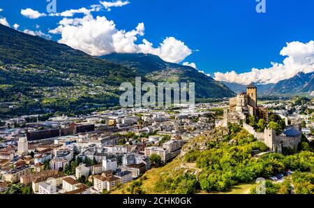 Basilique de la Valère à Sion, Suisse Banque D'Images