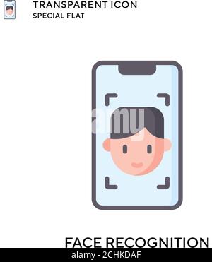 Icône de vecteur de reconnaissance des visages. Illustration de style plat. Vecteur EPS 10. Illustration de Vecteur