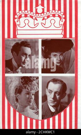 DENNIS PRIX VALERIE HOBSON JOAN GREENWOOD ET ALEC GUINNESS IN KIND HEARTS AND CORONETS 1949 réalisateur ROBERT HAMER scénario Robert Hamer et John Dighton roman Roy Horniman Ealing Studios / Michael Balcon Productions / distributeurs de films généraux (GFD) Banque D'Images