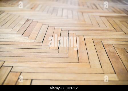 Texture et motif de parquet ancien dans un vieux château Banque D'Images
