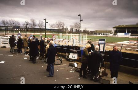 Brent Walker Hackney Greyhound Racing Stadium London, Royaume-Uni. William Hill Super Trapper réunion 1987 Banque D'Images