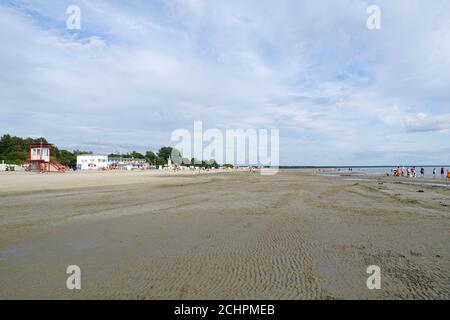 plage, Mer Baltique, Pärnu, Estonie, Europe Banque D'Images