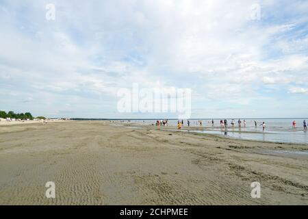 plage, Mer Baltique, Pärnu, Estonie, Europe Banque D'Images