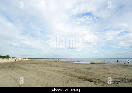 plage, Mer Baltique, Pärnu, Estonie, Europe Banque D'Images
