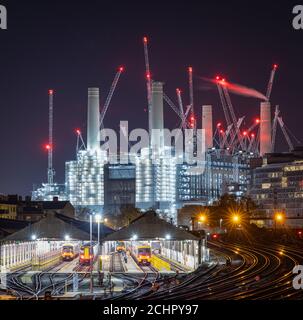 Station électrique de Battersea, en construction Banque D'Images