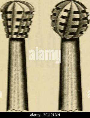 . Techniques d'anatomie opératoire et dentaire; manuel de classe et de laboratoire pour les étudiants en médecine dentaire de première année . Figure 64. La cocarbur. Montrant la formationdes lames de coupe. Banque D'Images