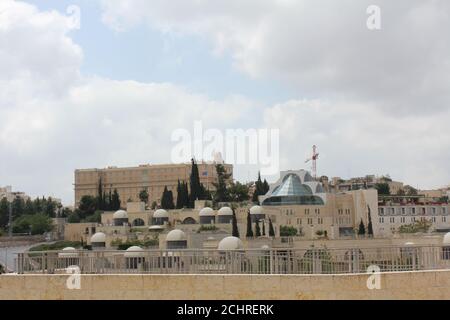 Hôtel King David Citadel, vue depuis l'autoroute d'Isreal Banque D'Images