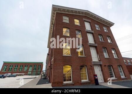 Immeuble de bureaux à Thames St, Newport, Rhode Island, États-Unis Banque D'Images