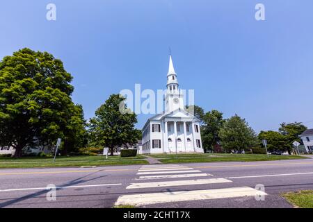 First Congregational Church, Torrington Rd, Litchfield, Connecticut, États-Unis Banque D'Images