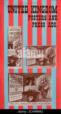 DENNIS PRICE ALEC GUINNESS VALERIE HOBSON ET JOAN GREENWOOD IN KIND HEARTS AND CORONETS 1949 réalisateur ROBERT HAMER scénario Robert Hamer et John Dighton roman Roy Horniman Ealing Studios / Michael Balcon Productions / distributeurs de films généraux (GFD) Banque D'Images