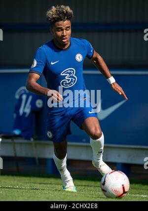Kingston, Royaume-Uni. 14 septembre 2020. Ian Maatsen, de Chelsea, lors du match à huis clos de la Premier League 2 entre Chelsea U23 et West Ham United U23 à Kingsmeadow, Kingston, Angleterre, le 14 septembre 2020. Photo d'Andy Rowland. Crédit : Prime Media Images/Alamy Live News Banque D'Images
