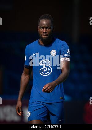 Kingston, Royaume-Uni. 14 septembre 2020. Dynel Simeu de Chelsea lors du match à huis clos de la Premier League 2 entre Chelsea U23 et West Ham United U23 à Kingsmeadow, Kingston, Angleterre, le 14 septembre 2020. Photo d'Andy Rowland. Crédit : Prime Media Images/Alamy Live News Banque D'Images