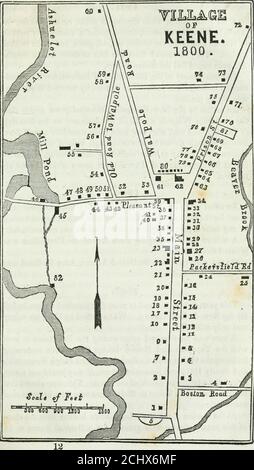 . Annales de la ville de Keene, de sa première colonie, en 1734, à l'an 1790; avec corrections, ajouts, et une continuation, de 1790 à 1815 . 40. — Lamsons Tannery. 41.—logement à l'arrière de Johnsonsstore. 42.—Drapers Bake House. 43.—James Morse. 44.—Noah Cooke. 45.-scie Mill. 46.—Moulin à niveler. 47. Nathan Blake. 48.—James Wyman. 49.—John Warner. 50.—Dr Charles Blake. 51.—William Lamson. 52. —Rév Aaron Hall. 53—Josiah Richardson. 54. Abijah Wilder. 55.—Mosey Johnsons pot and pearlash works.56.—Israel Houghton.57.—Nehemiah Towns.58.—Elias Rugg.59.—Samuel Bassett.60.—Asahel Blake.61 Banque D'Images