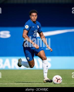 Kingston, Royaume-Uni. 14 septembre 2020. Levi Colwill de Chelsea lors du match à huis clos de la Premier League 2 entre Chelsea U23 et West Ham United U23 à Kingsmeadow, Kingston, Angleterre, le 14 septembre 2020. Photo d'Andy Rowland. Crédit : Prime Media Images/Alamy Live News Banque D'Images