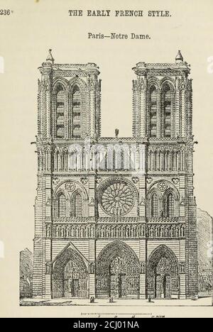 . Une introduction à l'étude de l'architecture gothique . le qu'ils n'ont pas utilisé itfor ornement interne, mais conformé à l'usage médiéval d'un manteau de plâtre comme un terrain pour la peinture sur, et la tutelle entièrement à la peinture et dorure pour ornement interne, comme dans d'autres endroits. Le style Eakly Feench diffère dans beaucoup de respectsdu début de l'anglais, bien que d'accord avec lui le caractère général. Leurs églises sont généralement sur une plus grande échelle thanors, et sont particulièrement distingués par beaucoup de hauteur de greaterheight: Cela semble avoir été l'objet principal de l'ambition des architectes Erench; eac Banque D'Images