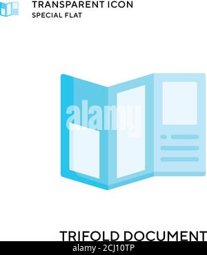 Icône de vecteur de document à trois plis. Illustration de style plat. Vecteur EPS 10. Illustration de Vecteur