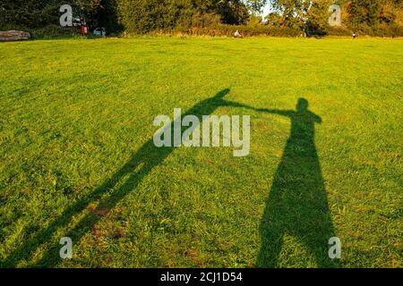 Oxford, Oxfordshire, Royaume-Uni. 14 septembre 2020. Randonnée dans Shotover Park. L’un des jours les plus chauds de l’année au Royaume-Uni jusqu’à présent, et le jour de septembre le plus chaud sinc Banque D'Images