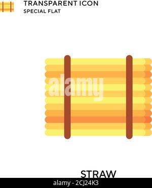 Icône de vecteur de paille. Illustration de style plat. Vecteur EPS 10. Illustration de Vecteur