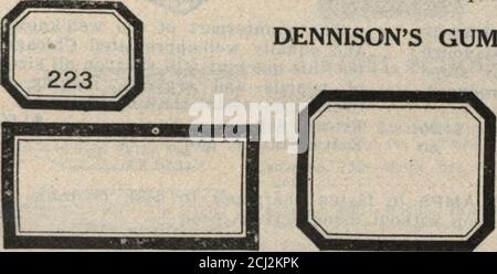 . Catalogue supplémentaire de fournitures scolaires générales, mobilier d'école, fournitures d'art industriel et manuel et autres spécialités scolaires, 1er mai 1922 . RUBAN GOMMÉ. N° 3 blanc. N° 4 Noir. Pour le mending de livres, brochures, etc. En rouleaux de 10 verges, %-pouce de largeur; eachroll dans une boîte. Prix, par boîte $0.30 poids, 3 ozs. ETIQUETTES GOMMÉES DENNISONS. ADHÉSIF TRANSPARENTTAPE. Dénuder le %-incJi de large sur la bobine, sous forme de bacille, avec des supports métalliques, quatre bobines yardson. Par douzaine de bobines , $0.50 par bobine 05 Banque D'Images