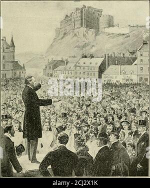 . T. DeWitt Talmage : sa vie et son travail : Edition biographique . DR. TAI,MAGE À HYDE PRK, LONDONOn une fois, il a adressé une vaste multitude, estimé à de 10,000 à 15,000 personnes que je suis arrivé à midi à Liverpool, et cette nuit s'adressant à deux assemblages d'immensité, jusqu'à ce que je suis passé par mon voyage évangéliste, c'était une scène de bénédiction. Je n'ai manqué que trois engagements de tout l'été, et ceux qui sont trop fatigués de Levez-vous. À tous les assemblages de grandes collections weretaken, l'argent étant donné aux organismes de bienfaisance locaux, les églises féebles, orphelin asy-lums ou les associations chrétiennes de jeunes gens Banque D'Images