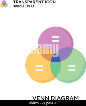 Icône de vecteur de diagramme Venn. Illustration de style plat. Vecteur EPS 10. Illustration de Vecteur