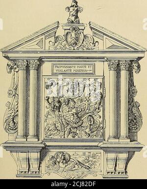 . Gazette des beaux-arts . a son imagination ; architecte, menuisier ou sculpteur, il aura locacion de faire valoirsa spécialité ; le peintre pourra trlouvre place sur les paneaux, soit quil adopte la grisaille, soit quil prégère un camaïeu rehausséou. Cette école est dotée d'une interface le type primitif, la façade, la modification et la adaptation à son génie. Lile-de-France interprète généra-lement son armoire en hauteur, à deux corps égaux ou à peu près,étroite, serrée, sans hanches, pour faire monter la composition. Lemeuble est petit, mignon, larchitecture très étudiée, lexécution d Banque D'Images