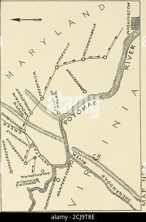 . Trois ans dans l'armée. L'histoire des treizième volontaires du Massachusetts du 16 juillet 1861 au 1er août 1864 . rlington : Le général porter a reçu pour instruction de soulager les pickets de la troisième Corpsimediate, et de retirer les armes lourdes de Uptons Hill pendant la nuit, laissant un garde d'avance dans les travaux là pour le maintenir contre une attaque de picketsde force inférieure. (Signé) S. WILLIAMS, Adjutant- général adjoint. Ordres spéciaux, I no 224. J War Department, Adjutant-Generals Office, Washington, 6 septembre 1862.XIII Le major-général McDowell, à sa propre demande, est par les présentes soulagent Banque D'Images