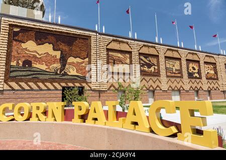 Corn Palace, Mitchell, Dakota du Sud, États-Unis. Banque D'Images