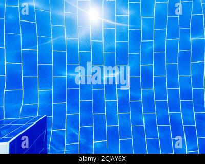 Carreaux de piscine. Vue de dessus Banque D'Images